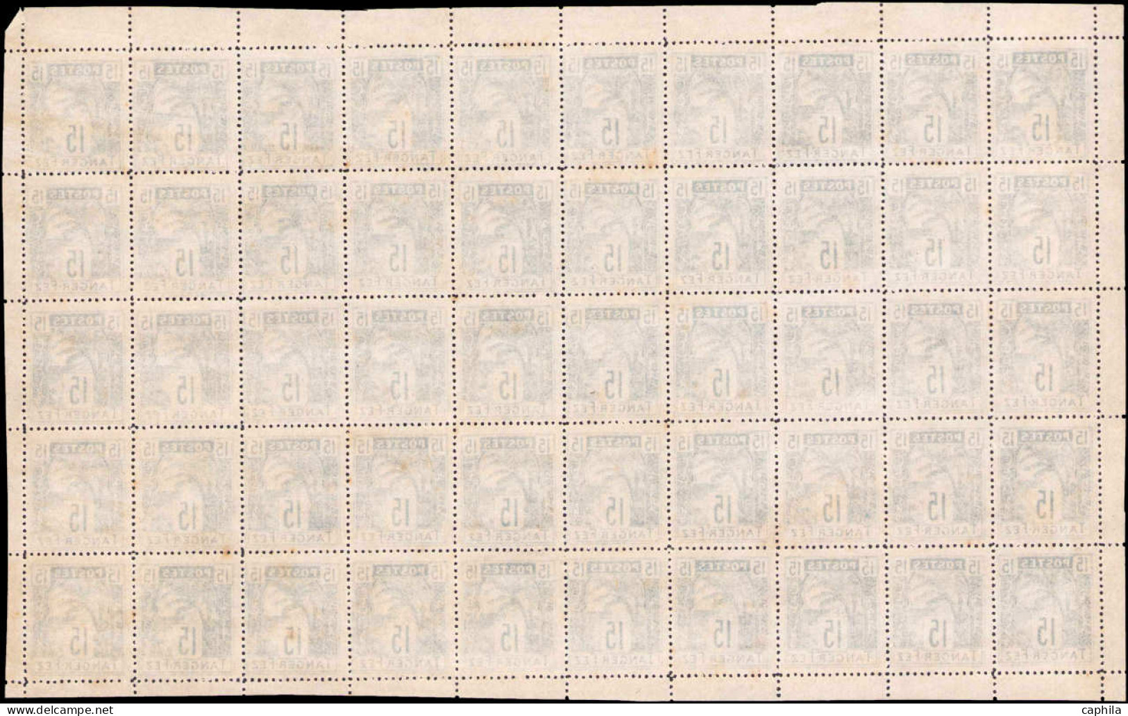 ** MAROC - POSTES LOCALES - Poste - Tanger à Fez 121/26, en feuilles entières de 50, belle qualité: Tanger à Fez
