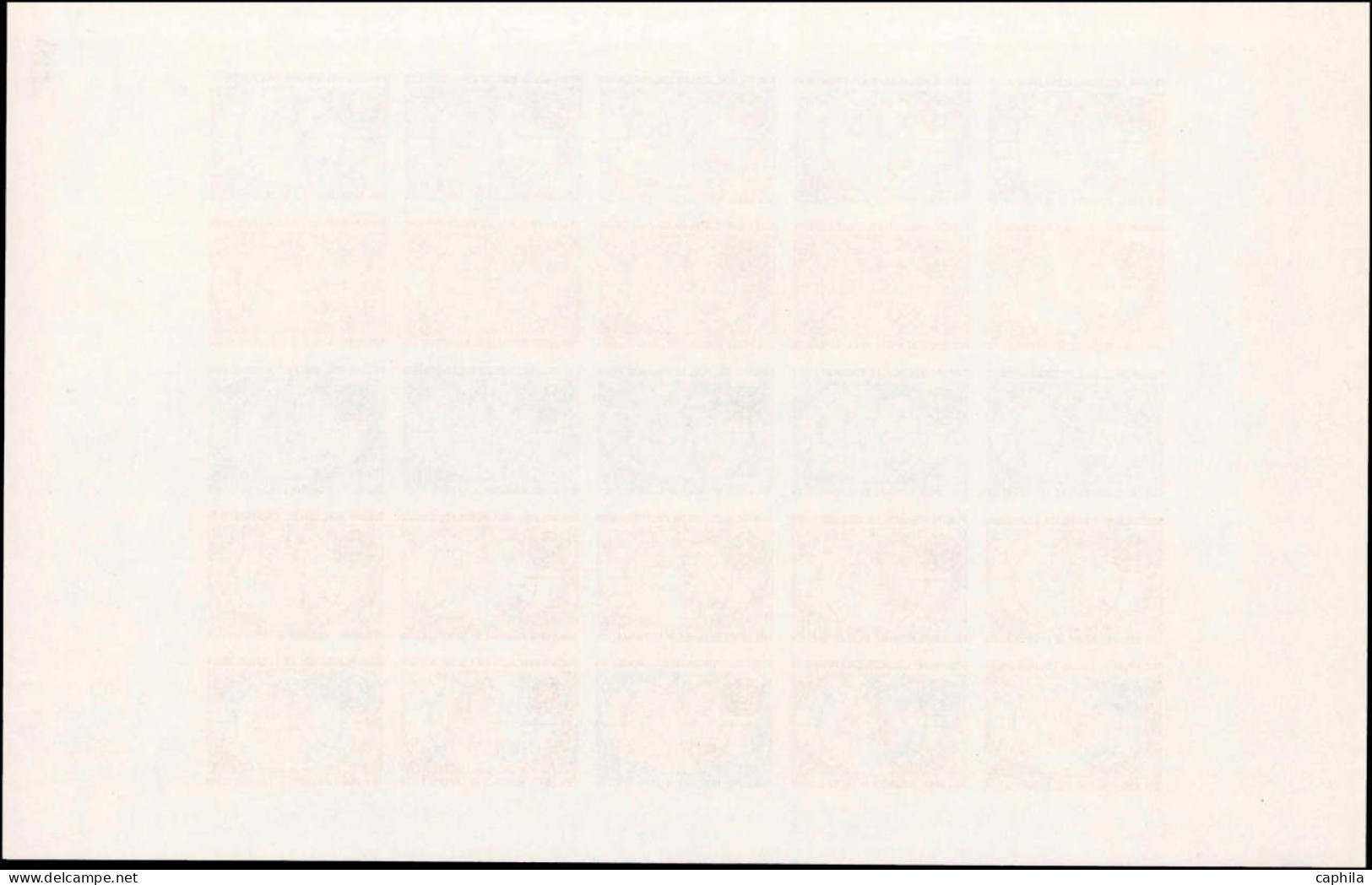 ** NIGER - Poste - 301, Feuille De 25 Essais Dont 5 Polychromes, CD 14/1/74: Année Mondiale Pollution - Altri & Non Classificati
