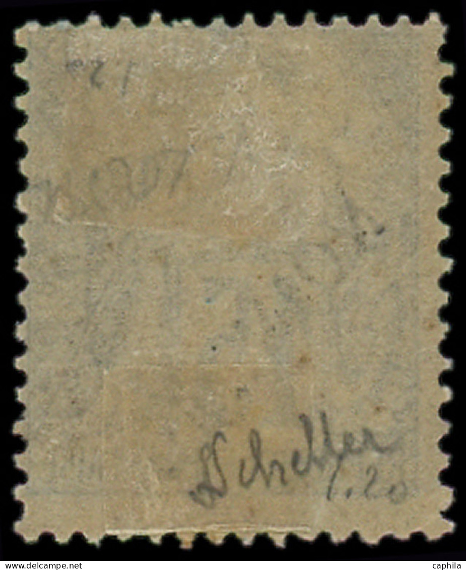 * REUNION - Poste - 22A, Surcharge Renversée, Signé Scheller: 15c. Bleu - Unused Stamps
