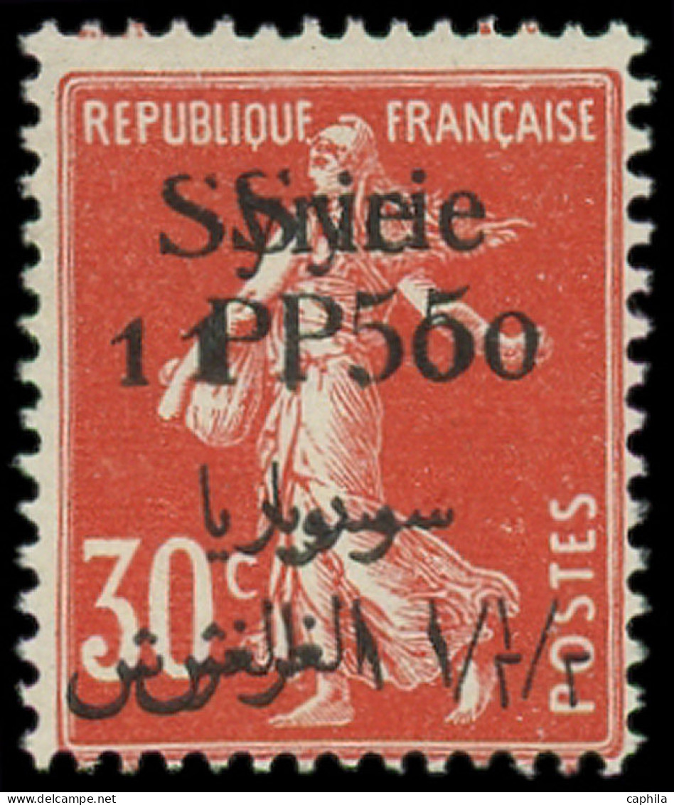 * SYRIE - Poste - 132c, Double Surcharge: 1pi.50 Sur 30c. Rouge - Nuovi