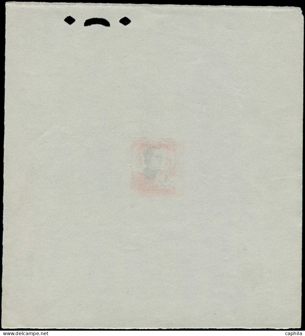 EPA YUNNANFOU - Poste - Non émis (1922), Petite Surcharge Rouge Sur Indochine Yvert 103, épreuve D'atelier En Orange & N - Other & Unclassified