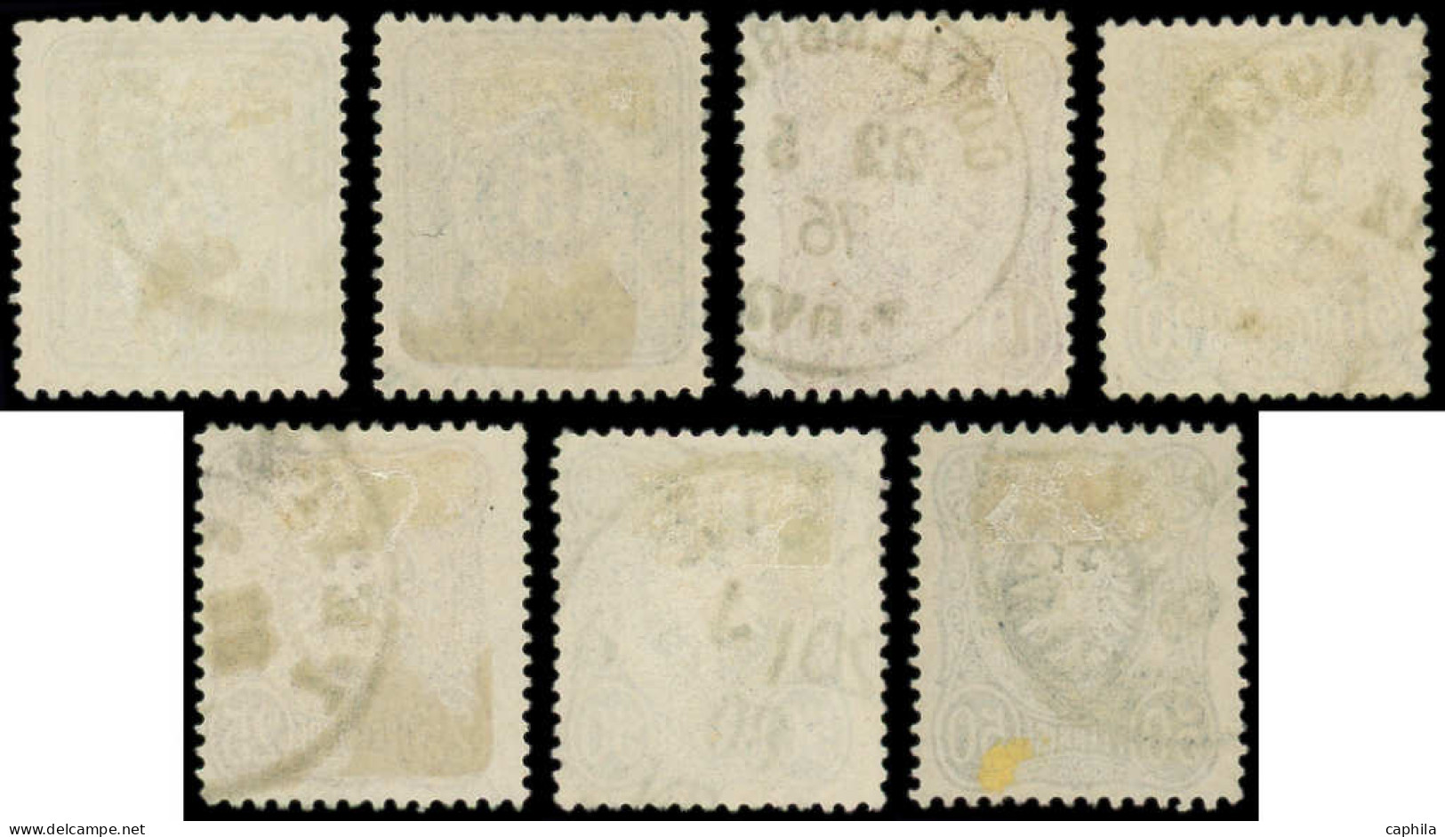 O ALLEMAGNE EMPIRE - Poste - 30/35A, Complet 7 Valeurs: Pfennige - Used Stamps