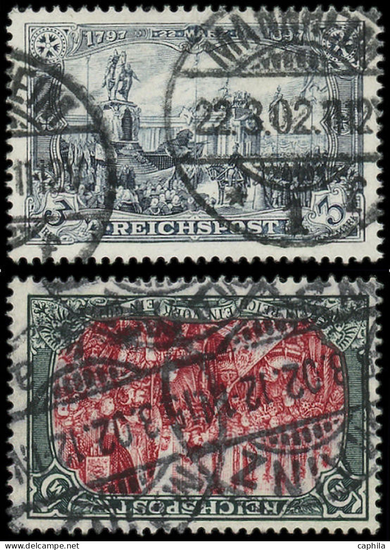 O ALLEMAGNE EMPIRE - Poste - 63/64, Reichpost: 3mk Et 5mk - Oblitérés