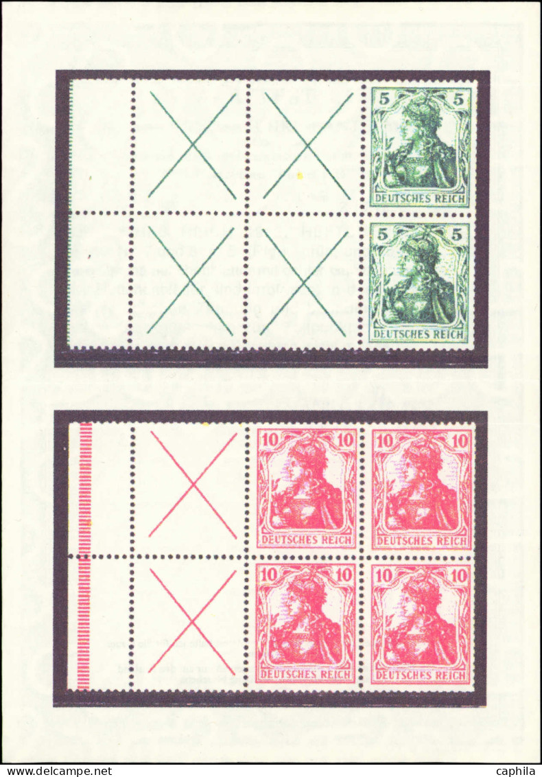 * ALLEMAGNE EMPIRE - Timbres De Carnets - HB7/8A, 2 Feuillets Complets, Certificat Jäschre (8 ** Avec Points De Rouille) - Autres & Non Classés