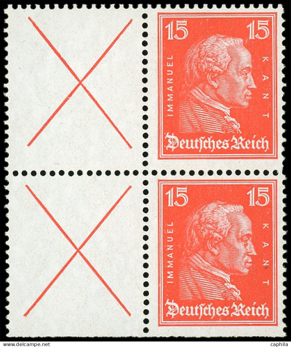 ** ALLEMAGNE EMPIRE - Timbres De Carnets - Michel W 23, Paire Formant Bloc De 4: X + 15pf. Kant - Autres & Non Classés