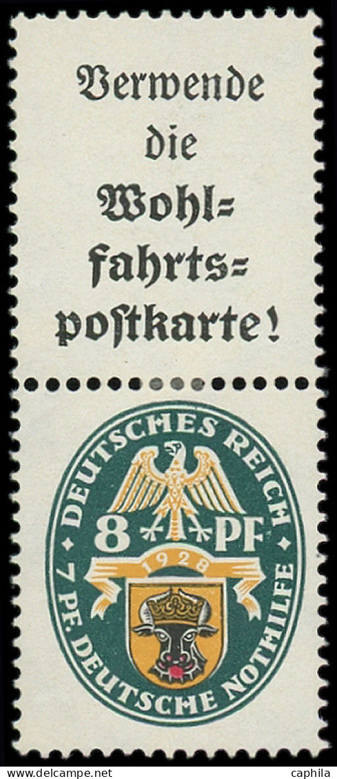 * ALLEMAGNE EMPIRE - Timbres De Carnets - Michel S 60: A1 + 8pf. Armoiries 1928 - Other & Unclassified