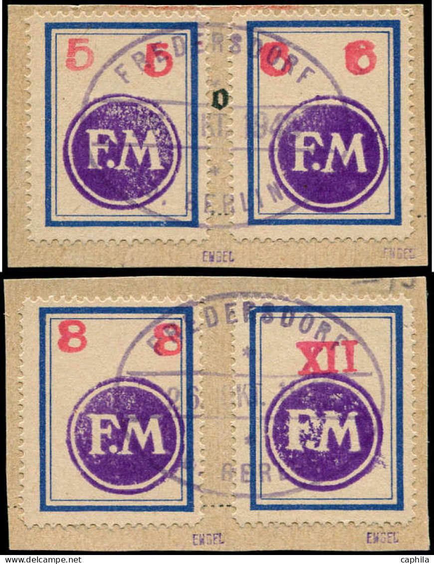 O ALLEMAGNE LOCAUX 1945 FREBERSDORF - Poste - Michel SP 217/20, Complet Sur Fragments, Signés Engel - Autres