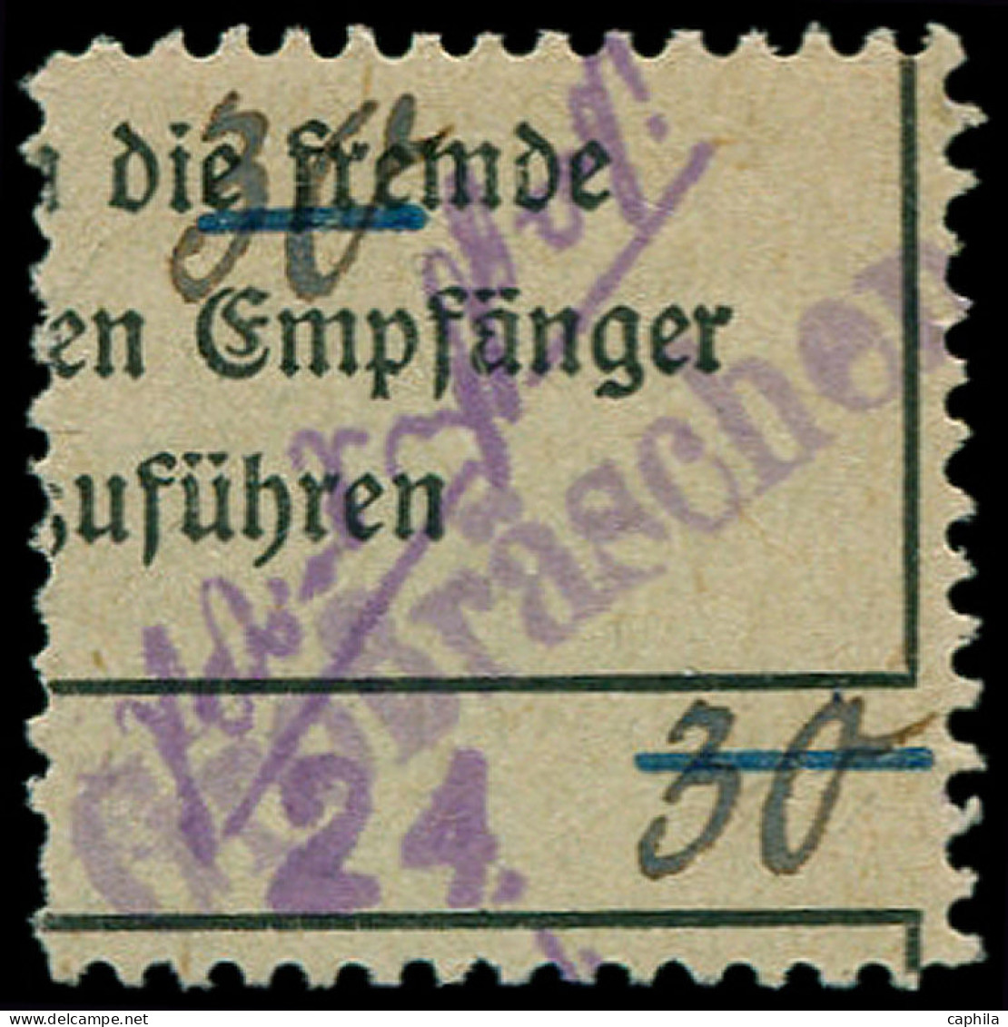 ** ALLEMAGNE LOCAUX 1945 GROSSRASCHEN - Poste - Michel V 19, Signé Sturm, Cachet à Main: 24 S. 30pf. Noir S. Blanc - Other