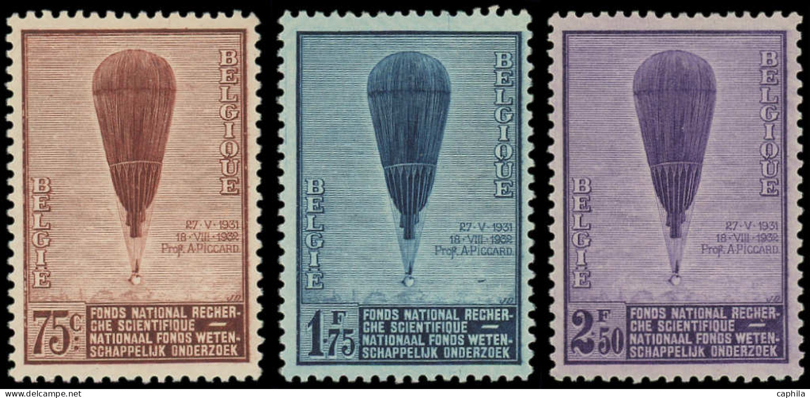 ** BELGIQUE - Poste - 353/55, Ballon Picard - Other & Unclassified