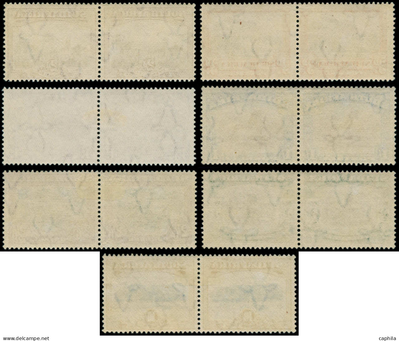 * AFRIQUE SUD - Poste - 24/37, Série Complète De 7 Paires Horizontales - Nouvelle République (1886-1887)