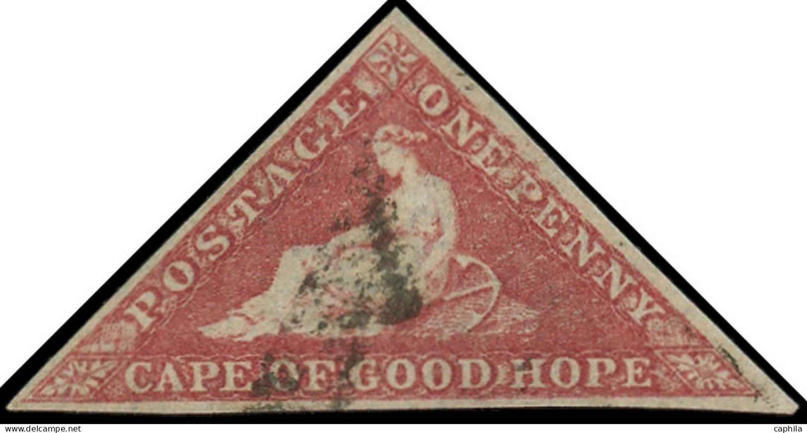 O CAP DE BONNE ESPERANCE - Poste - 3, Signé Scheller: 1p. Rose-rouge - Cap De Bonne Espérance (1853-1904)