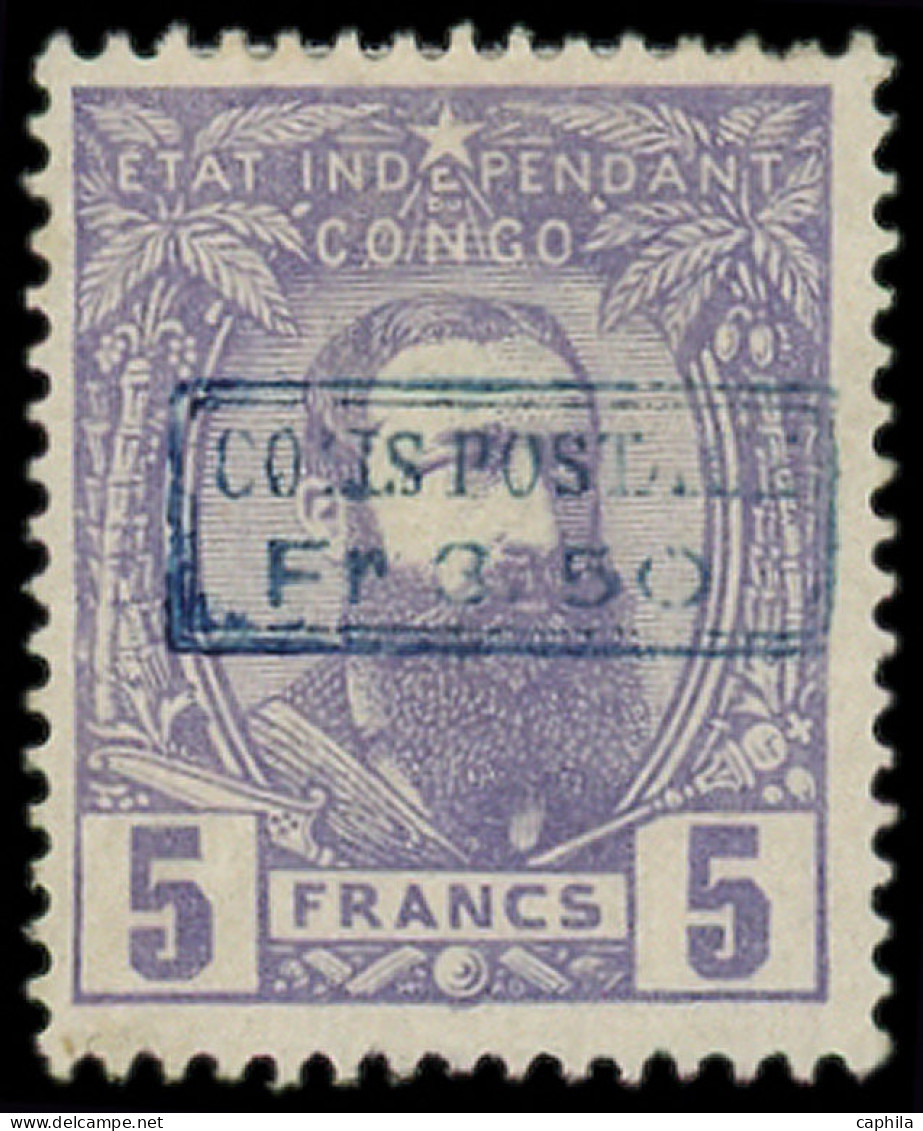 * CONGO BELGE - Colis Postaux - 4, Surcharge Bleue: 3.50f. Sur 5f. Violet (Cob) - Autres
