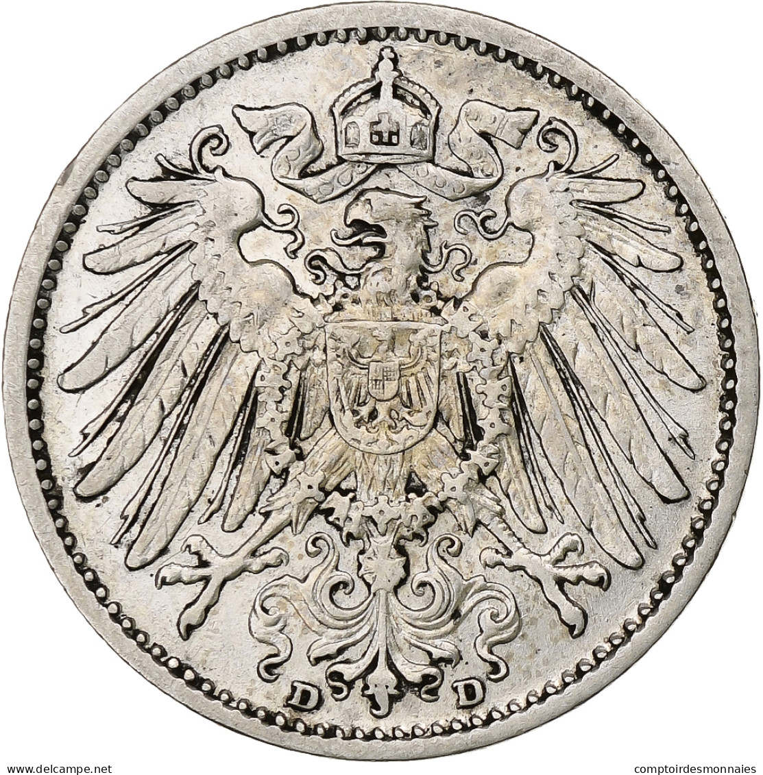 Empire Allemand, Wilhelm II, Mark, 1904, Munich, Argent, TTB+, KM:14 - 1 Mark