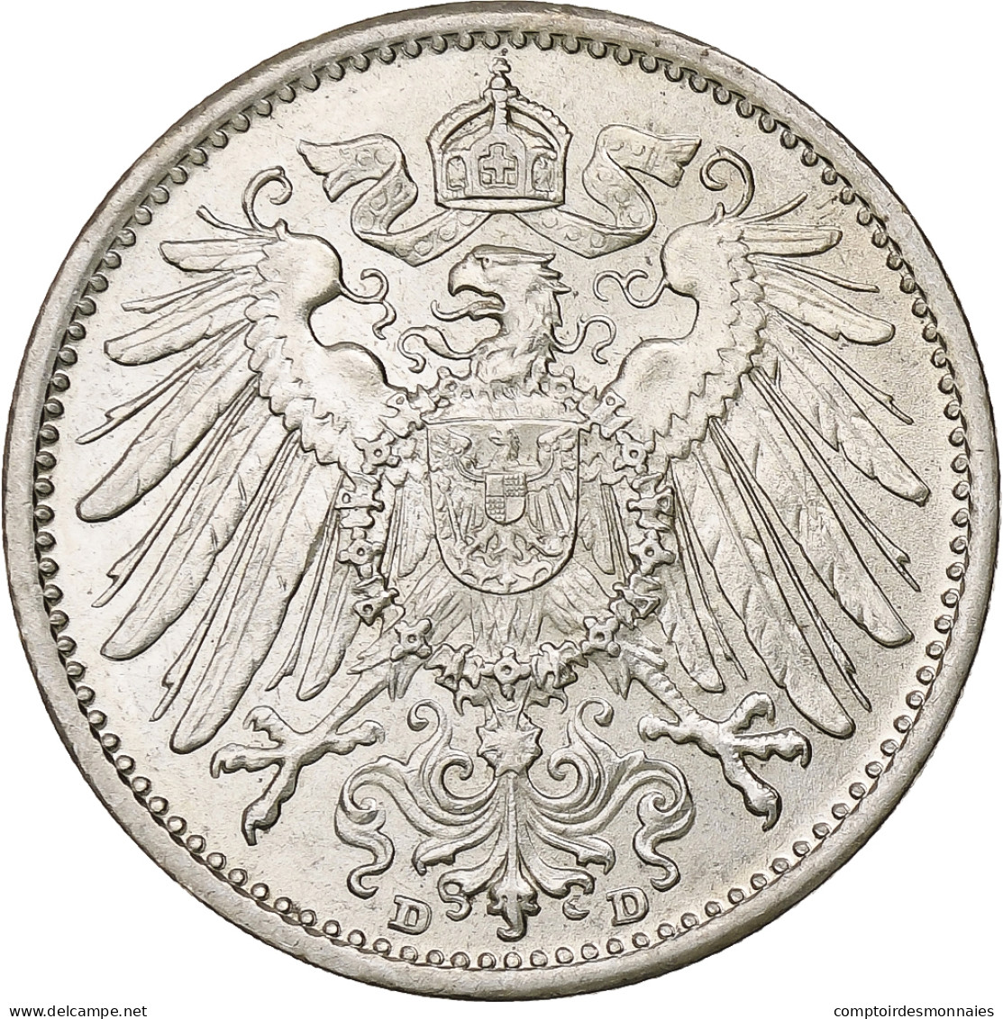 Monnaie, GERMANY - EMPIRE, Wilhelm II, Mark, 1907, Munich, TTB+, Argent, KM:14 - 1 Mark