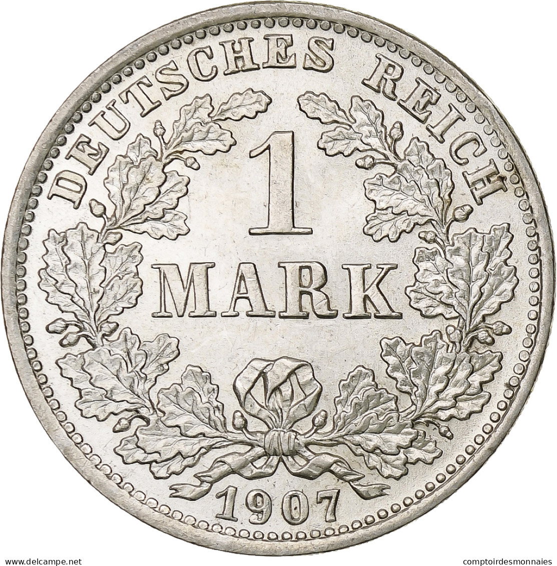 Monnaie, GERMANY - EMPIRE, Wilhelm II, Mark, 1907, Munich, TTB+, Argent, KM:14 - 1 Mark