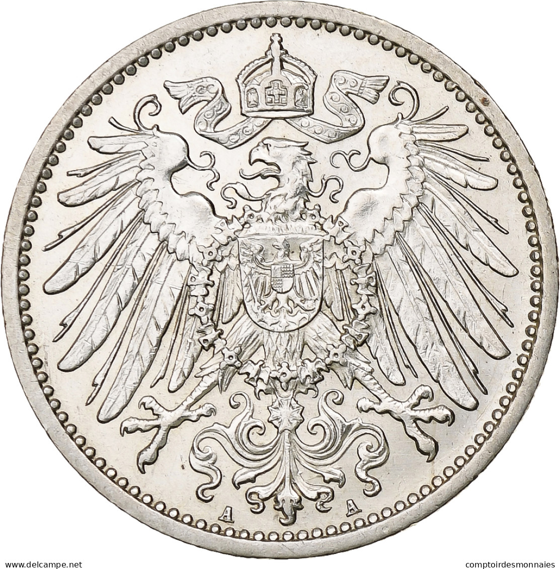 GERMANY - EMPIRE, Wilhelm II, Mark, 1907, Berlin, SPL, Argent, KM:14 - 1 Mark