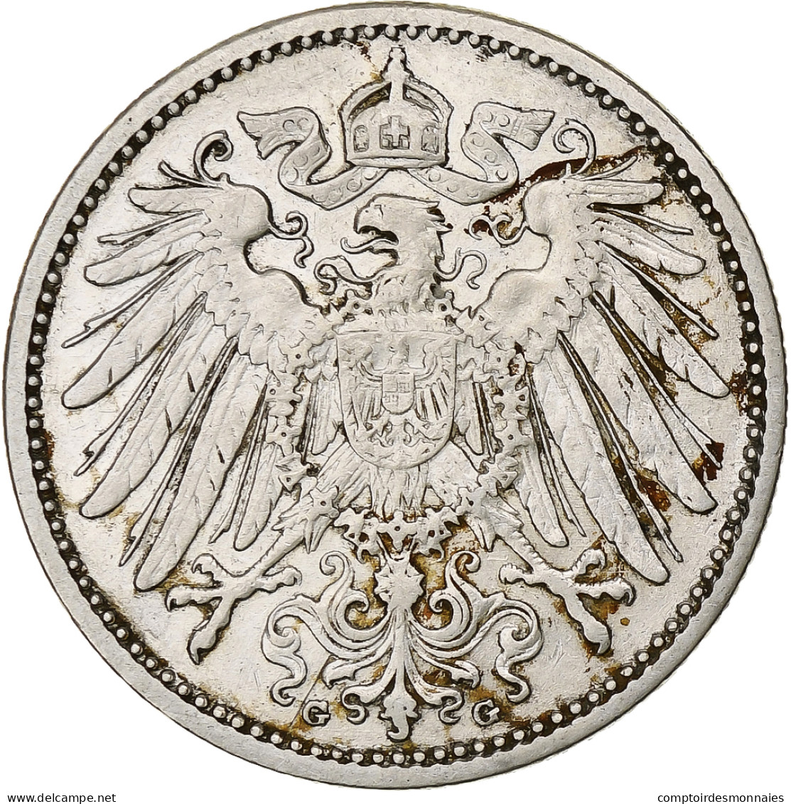 Empire Allemand, Wilhelm II, Mark, 1903, Karlsruhe, Argent, TTB, KM:14 - 1 Mark