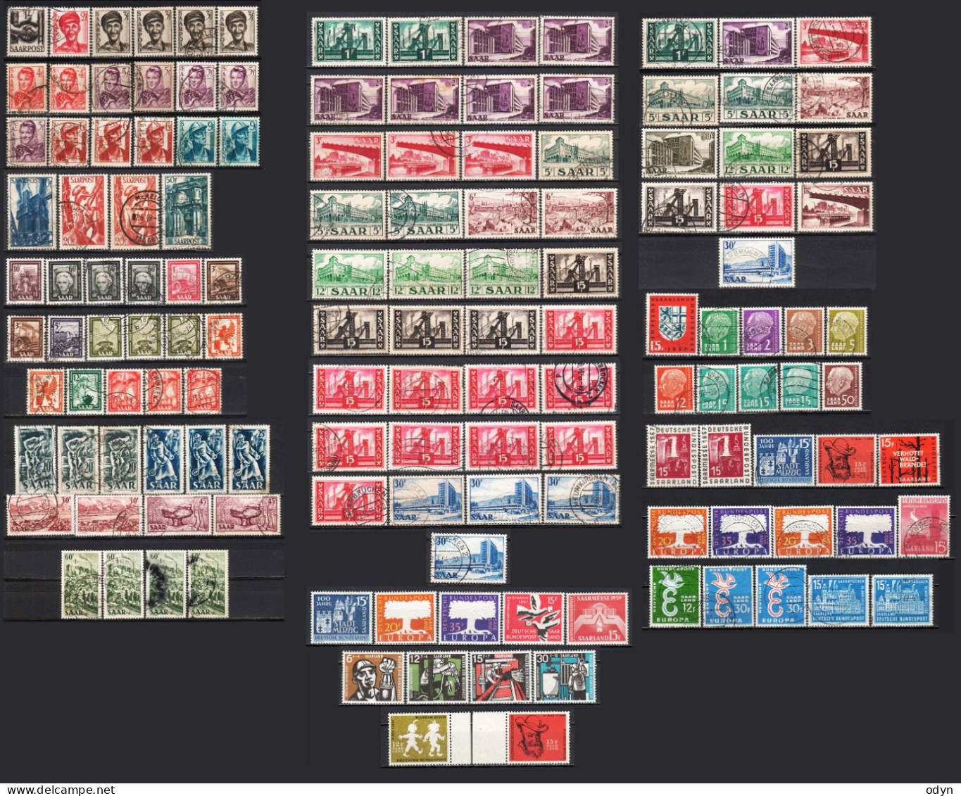 Saarland 1948-1959, Lot Of 139 Stamps - Used And Unused - See All Scans And Description - Gebraucht