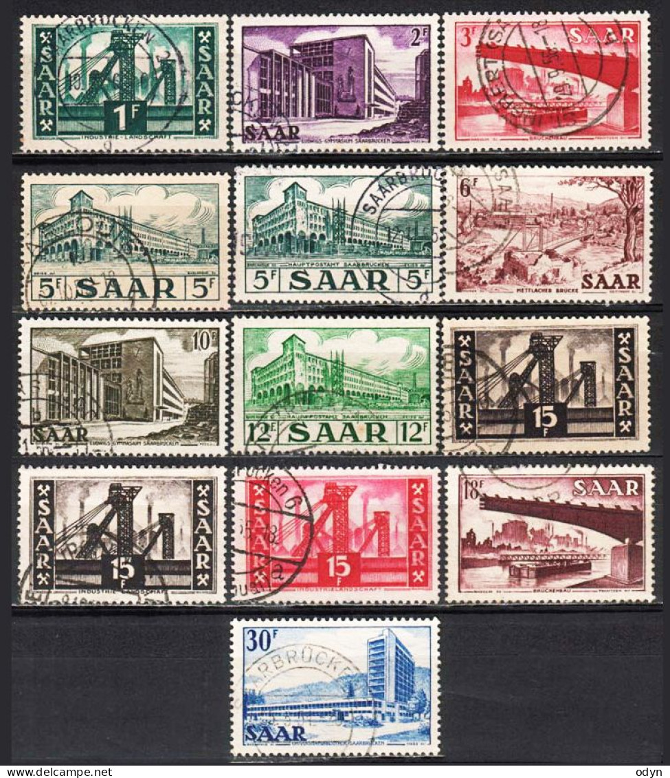 Saarland 1948-1959, lot of 139 stamps - used and unused - see all scans and description