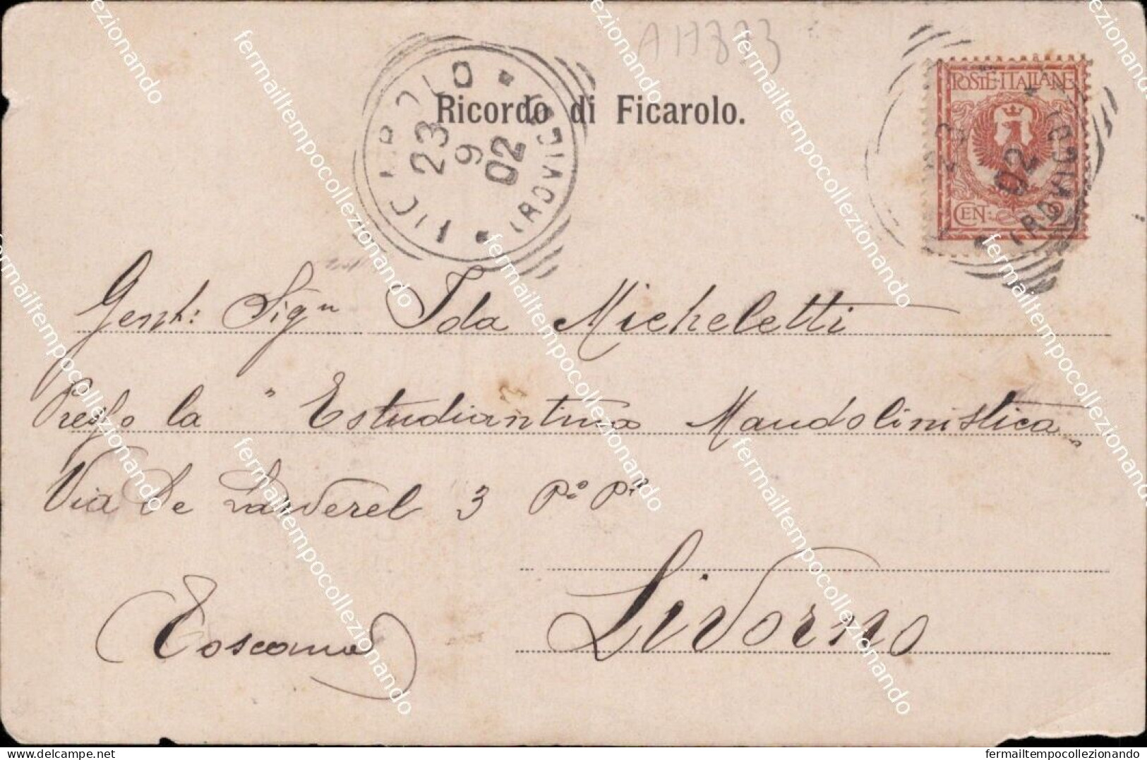 Ah873 Cartolina Ficarolo Societa' Ciclistica Provincia Di Rovigo 1902 - Rovigo