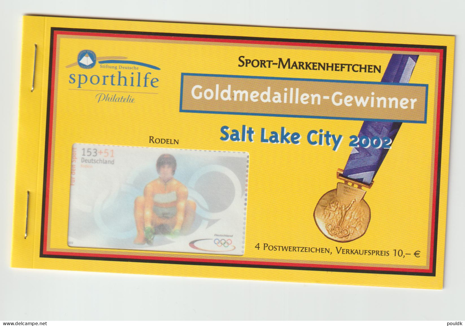 Germany 2002 Sporthilfe Salt Lake City Olympic Games Goldmedal Winners Booklet Sold For Euro 10 MNH/** - Hiver 2002: Salt Lake City