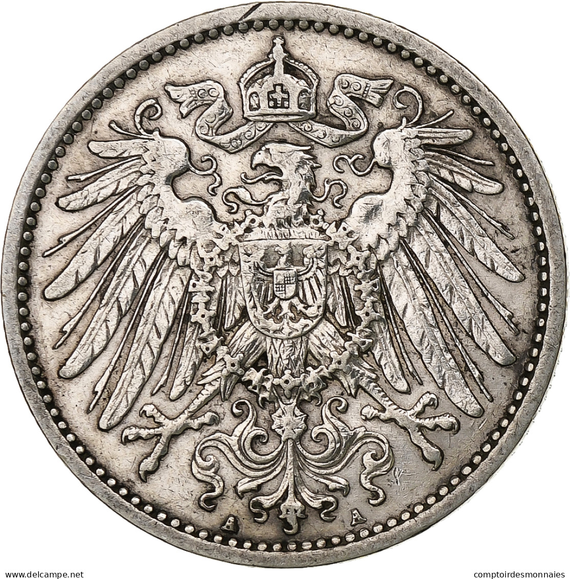 Empire Allemand, Wilhelm II, Mark, 1907, Berlin, Argent, TTB, KM:14 - 1 Mark