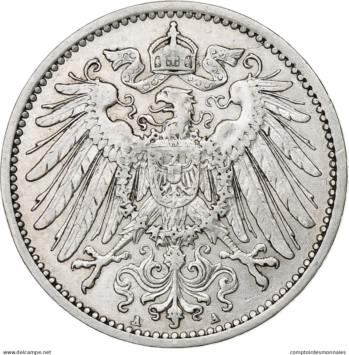 Empire Allemand, Wilhelm II, Mark, 1907, Berlin, Argent, TTB, KM:14 - 1 Mark