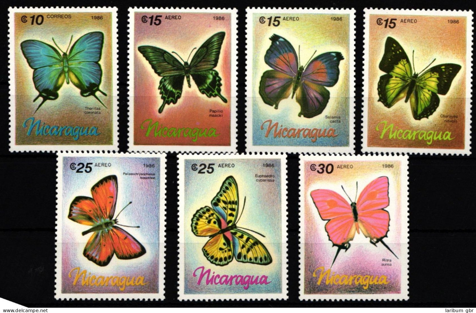 Nicaragua 2717-2723 Postfrisch Schmetterling #IH075 - Nicaragua