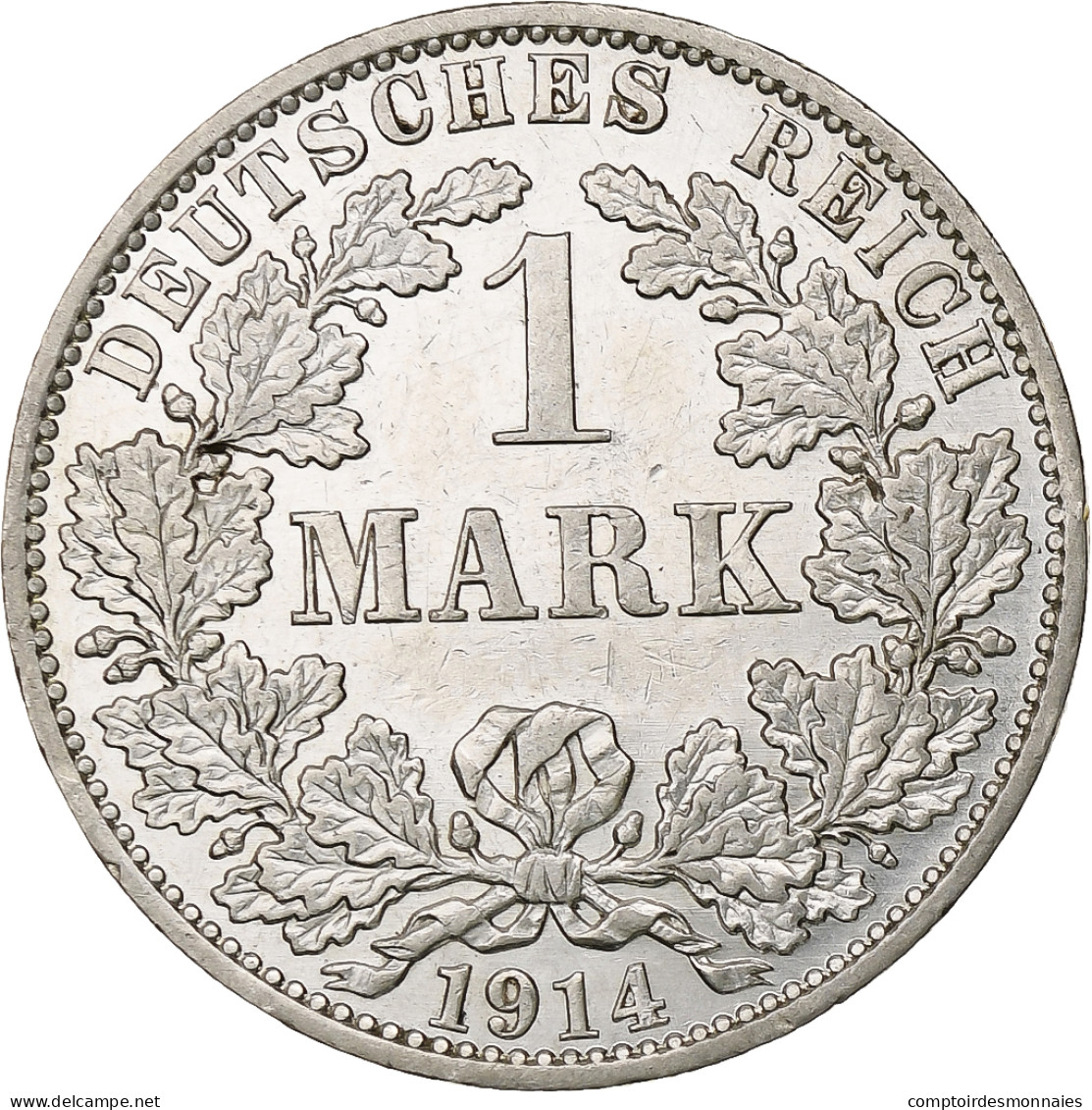 GERMANY - EMPIRE, Wilhelm II, Mark, 1914, Berlin, SUP, Argent, KM:14 - 1 Mark