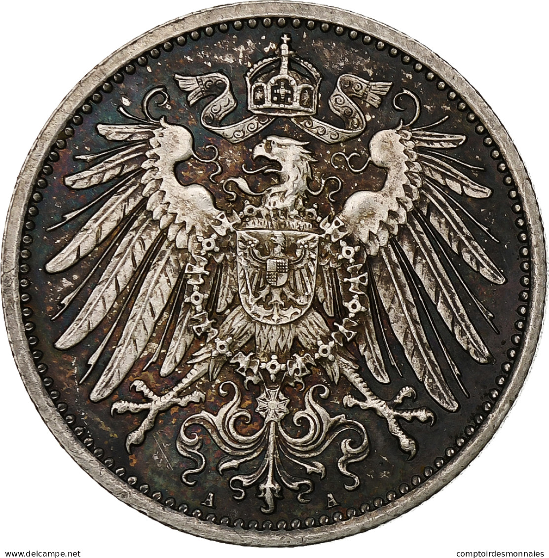 Empire Allemand, Wilhelm II, Mark, 1914, Berlin, Argent, TTB+, KM:14 - 1 Mark