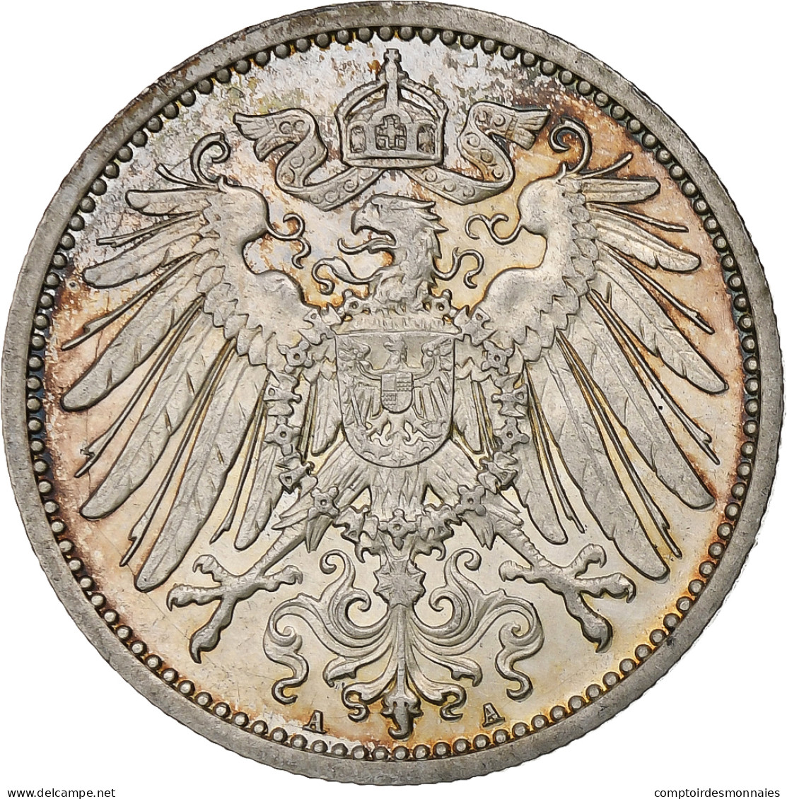 Empire Allemand, Wilhelm II, Mark, 1914, Berlin, Argent, TTB+, KM:14 - 1 Mark