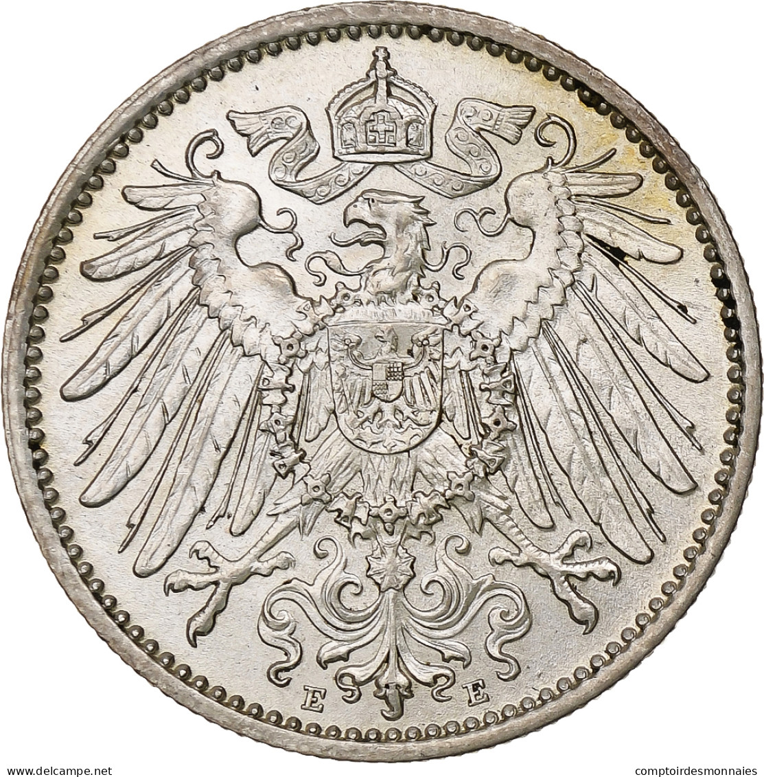 Empire Allemand, Wilhelm II, Mark, 1914, Muldenhütten, Argent, SUP+, KM:14 - 1 Mark