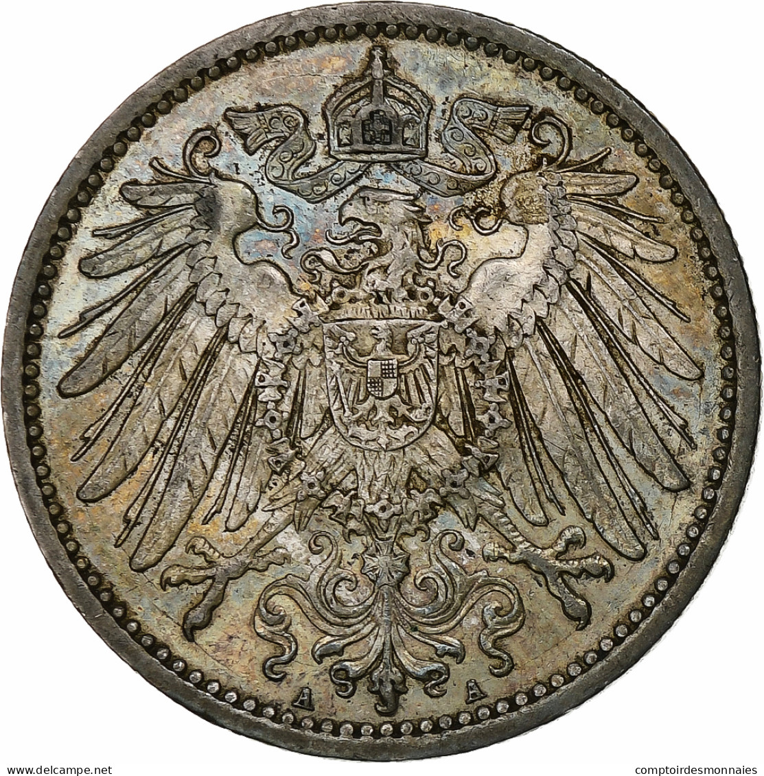 Empire Allemand, Wilhelm II, Mark, 1914, Berlin, Argent, SUP, KM:14 - 1 Mark