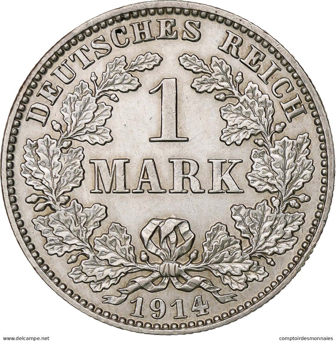 Empire Allemand, Wilhelm II, Mark, 1914, Hambourg, Argent, TTB, KM:14 - 1 Mark