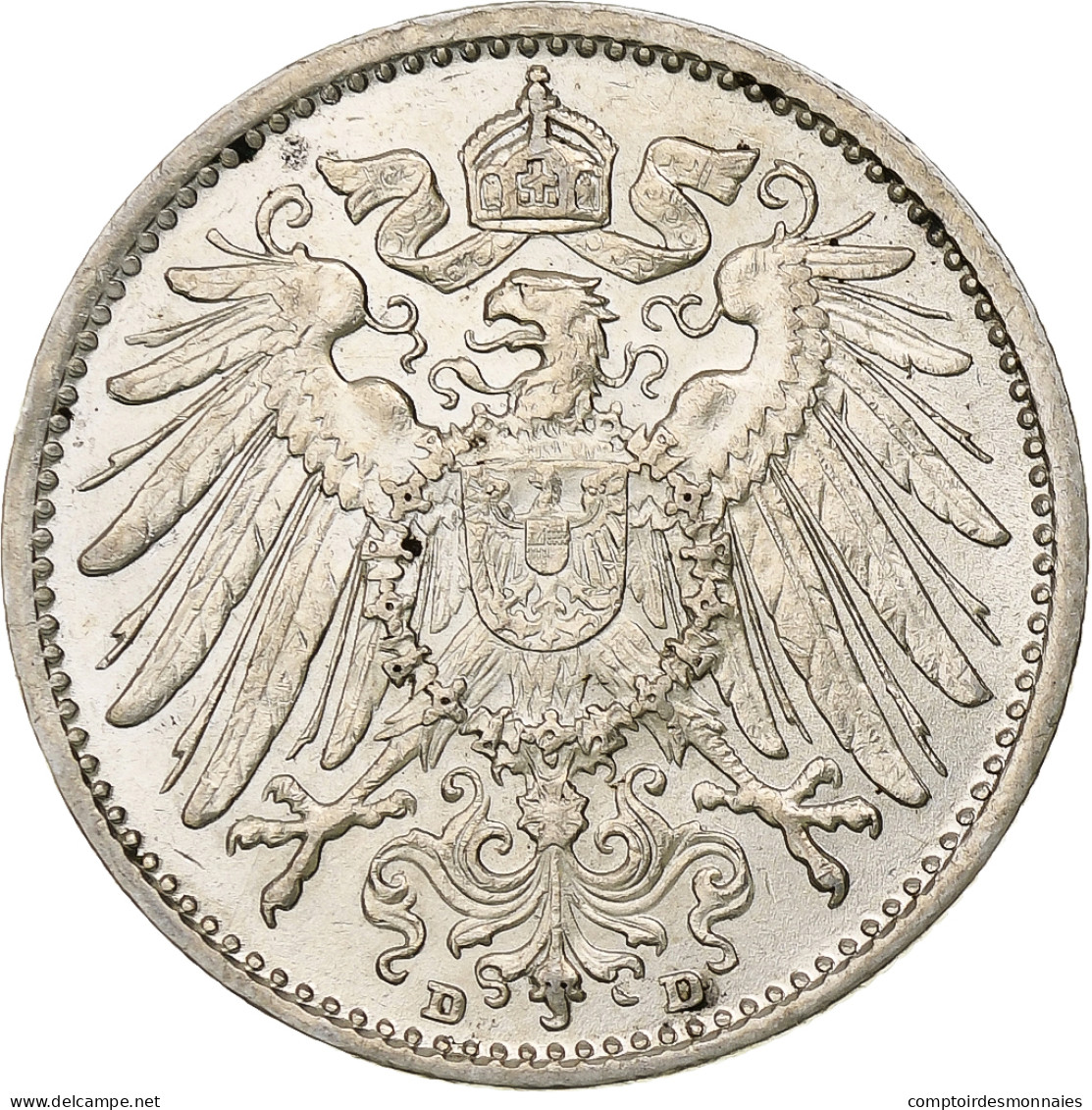 Empire Allemand, Wilhelm II, Mark, 1914, Munich, Argent, TTB+, KM:14 - 1 Mark