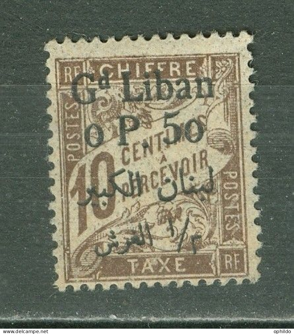 Grand Liban   Taxe 6  *  TB  - Postage Due