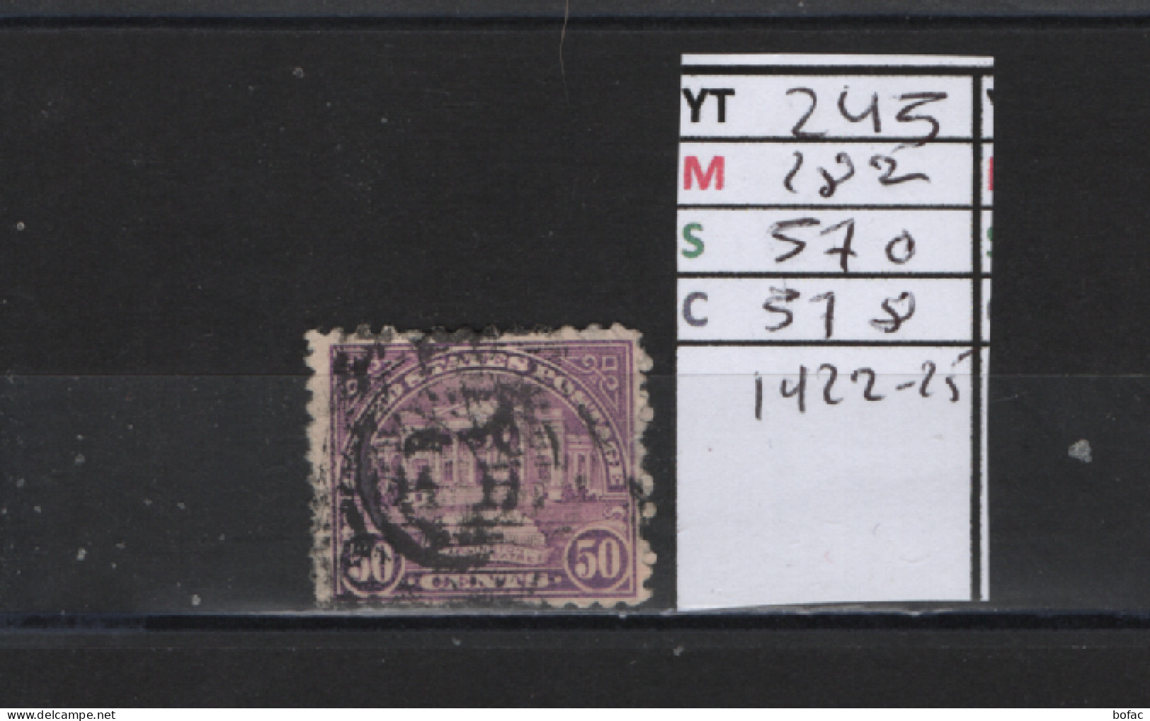 PRIX FIXE Obl 245 YT 282 MIC 570 SCO 578 GIB Monument Soldat Inconnu 1922  Etats Unis 58/08 - Used Stamps