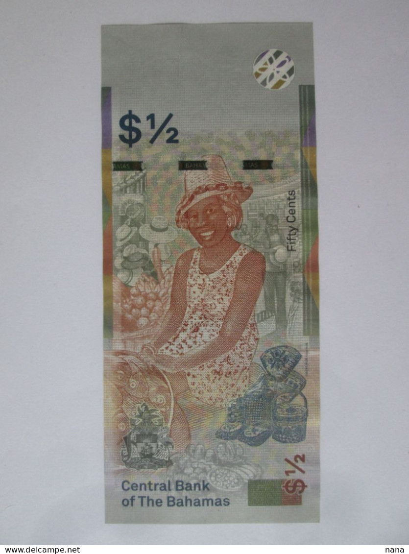 Bahamas 1/2 Dollar 2019 UNC Banknote See Pictures - Bahama's