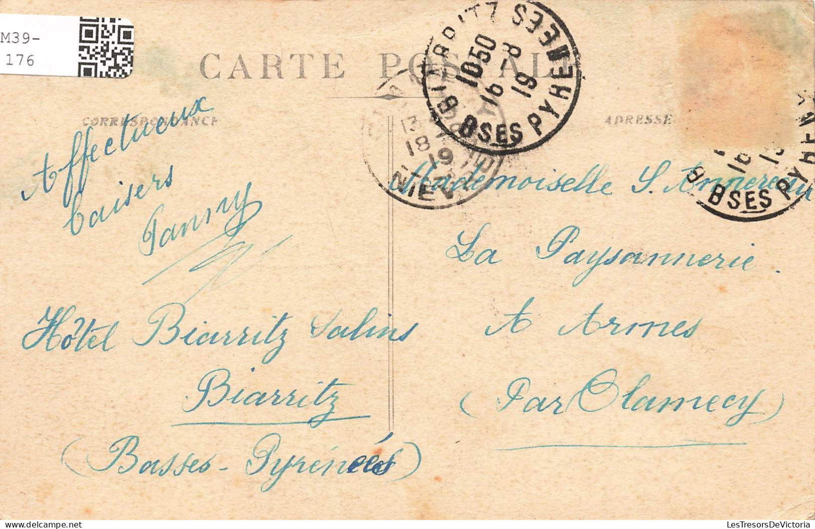 FRANCE - Biarritz - Grosse Mer à La Vierge - Carte Postale Ancienne - Biarritz