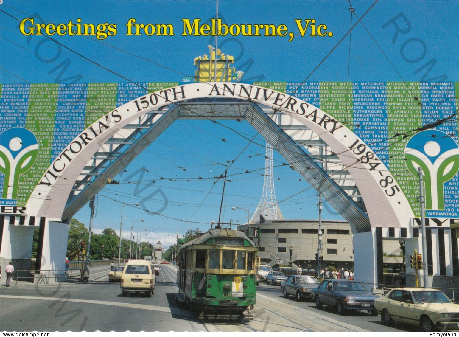 CARTOLINA  B10 MELBOURNE,VICTORIA,AUSTRALIA-GREETINGS FROM MELBOURNE-NON VIAGGIATA (1985) - Melbourne