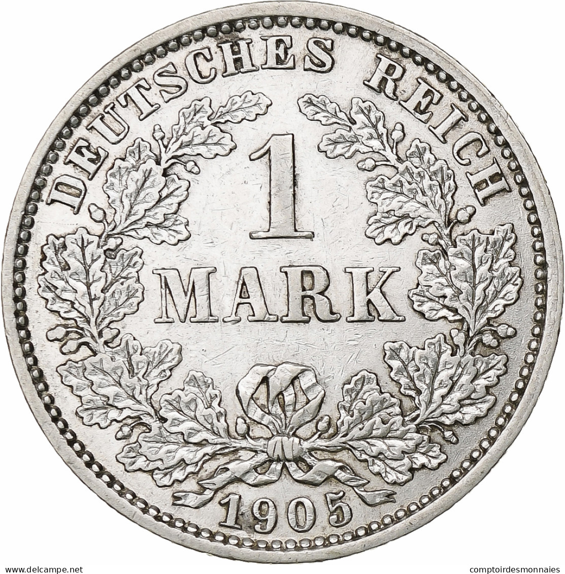 Empire Allemand, Wilhelm II, Mark, 1905, Muldenhütten, Argent, SUP, KM:14 - 1 Mark