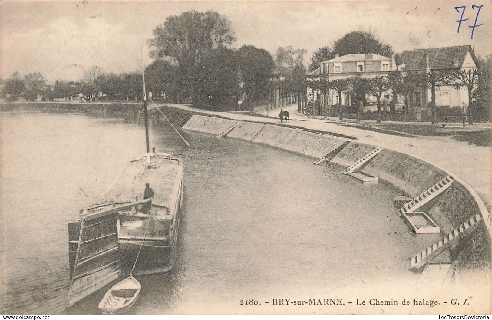 FRANCE - Bry Sur Marne - Vue Générale - Le Chemin De Halage - Carte Postale Ancienne - Bry Sur Marne