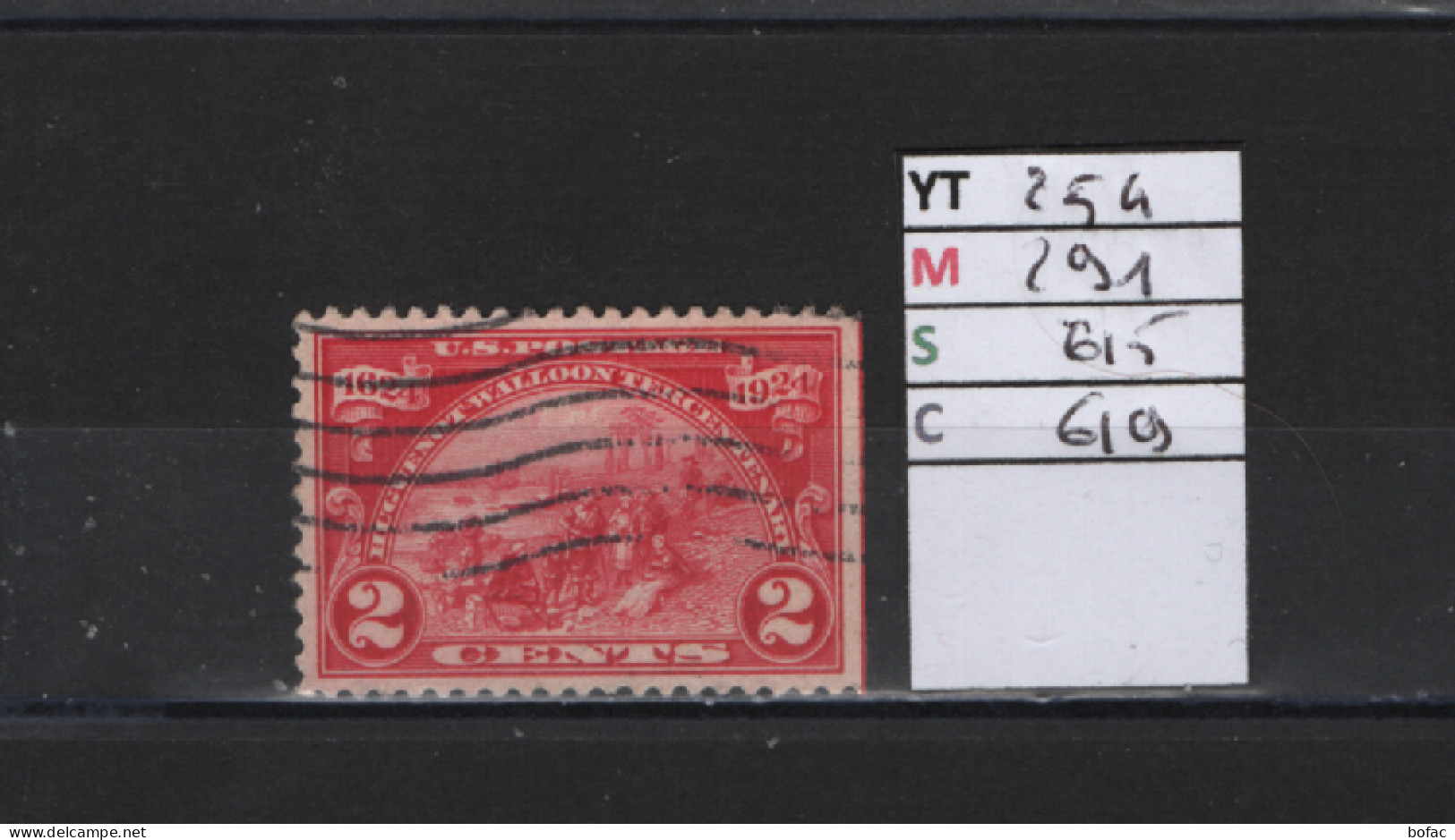 PRIX FIXE Obl  254 YT 291 MIC US 615 SCOT 619 GIB Débarquement Des émigrants à " Fort Orange 1924 Etats Unis 58/08 - Used Stamps