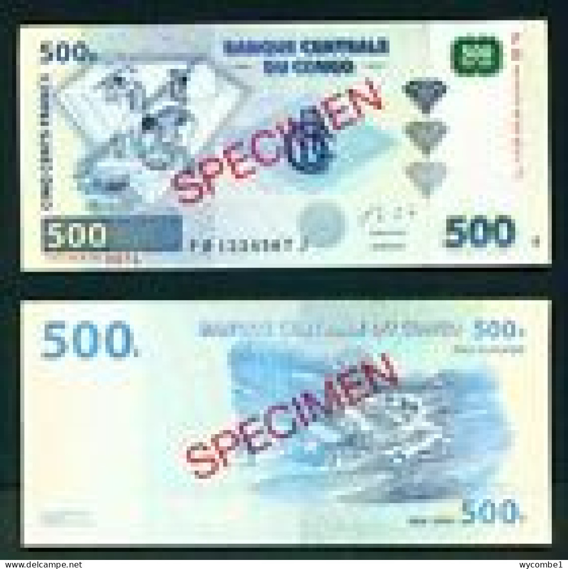 CONGO DR  -  2013 500 Francs Specimen UNC  Banknote - Democratische Republiek Congo & Zaire