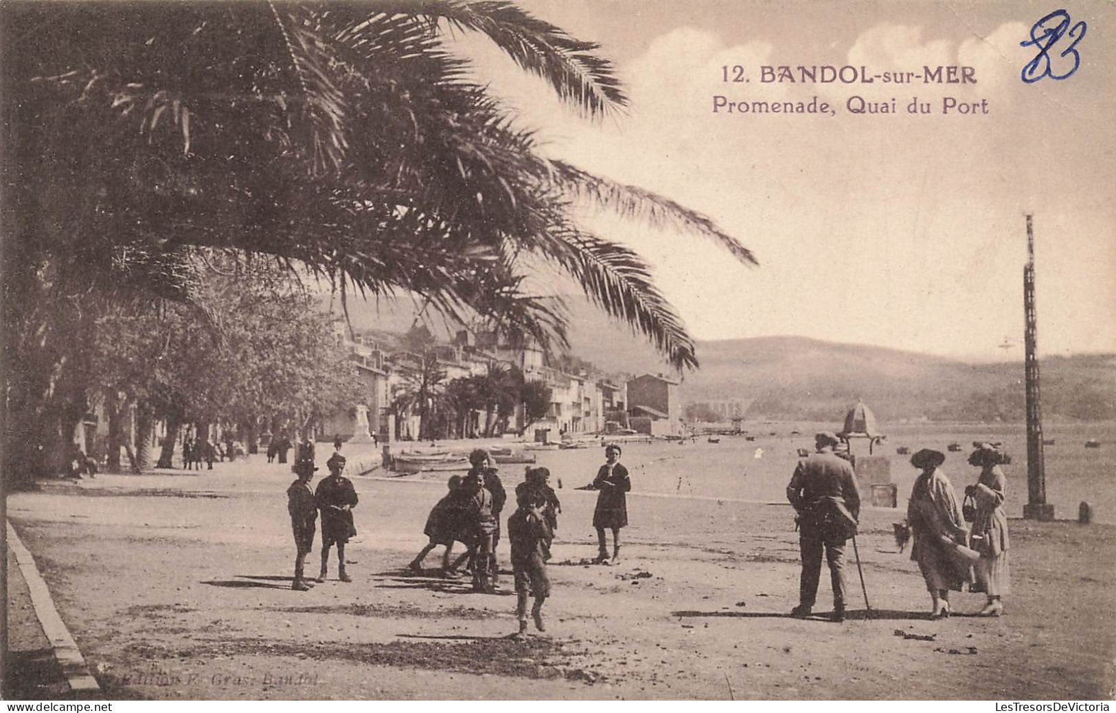 FRANCE - Bandol Sur Mer - Promenade - Vue Générale Sur Le Quai Du Port - Animé - Carte Postale Ancienne - Bandol