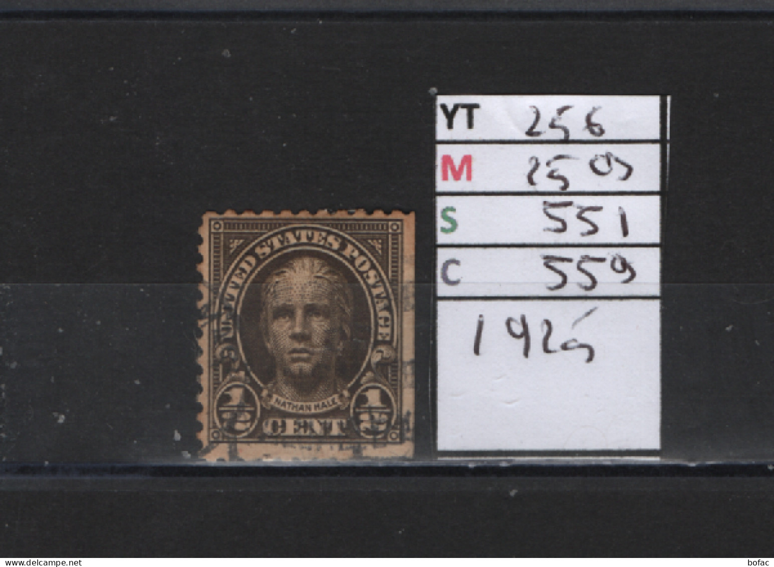 PRIX FIXE Obl  256 YT 259 MC 551 SCO 559 GIB Nathan Hale 1925-1931  Etats Unis 58/08 - Used Stamps