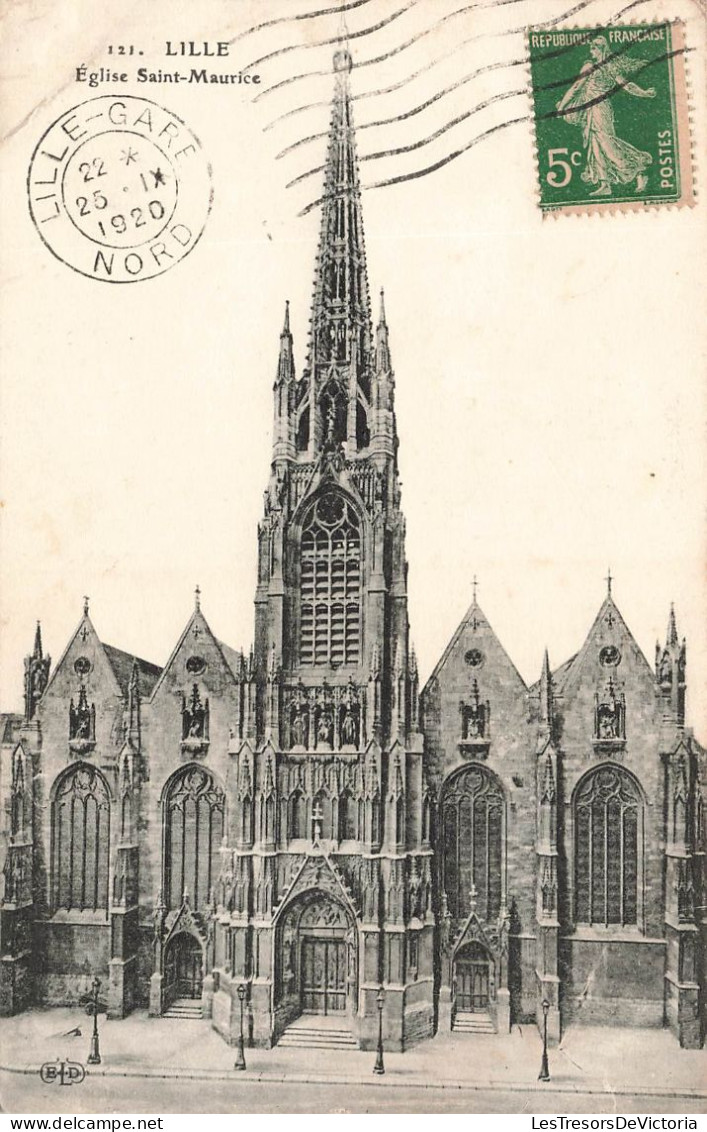 FRANCE - Lille - Vue Générale De L'église Saint Maurice - Carte Postale Ancienne - Lille