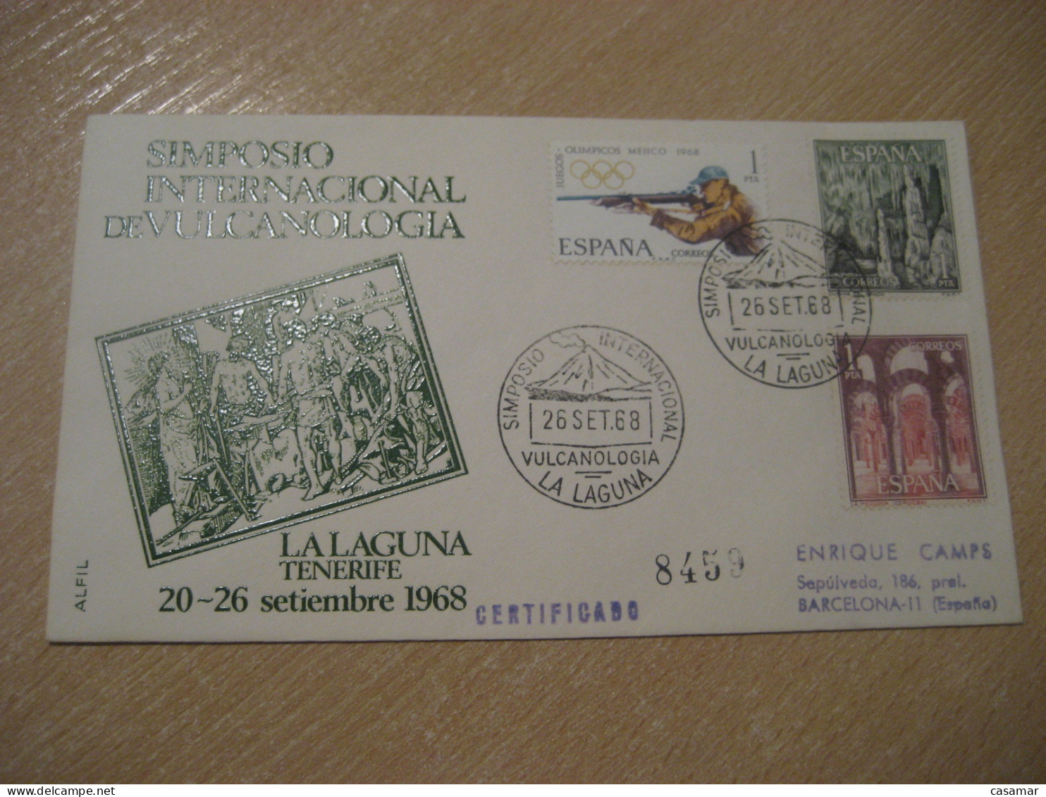 LA LAGUNA Tenerife Canarias 1968 Vulcanologia Volcanology Volcano Volcan Geology Geologie Cancel Cover SPAIN - Volcanos