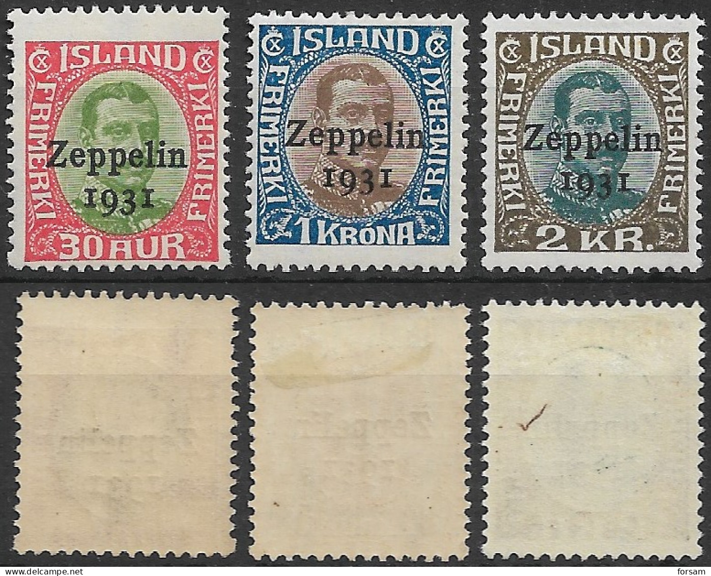 ICELAND..1931..Michel # 147-149..MLH. - Ongebruikt