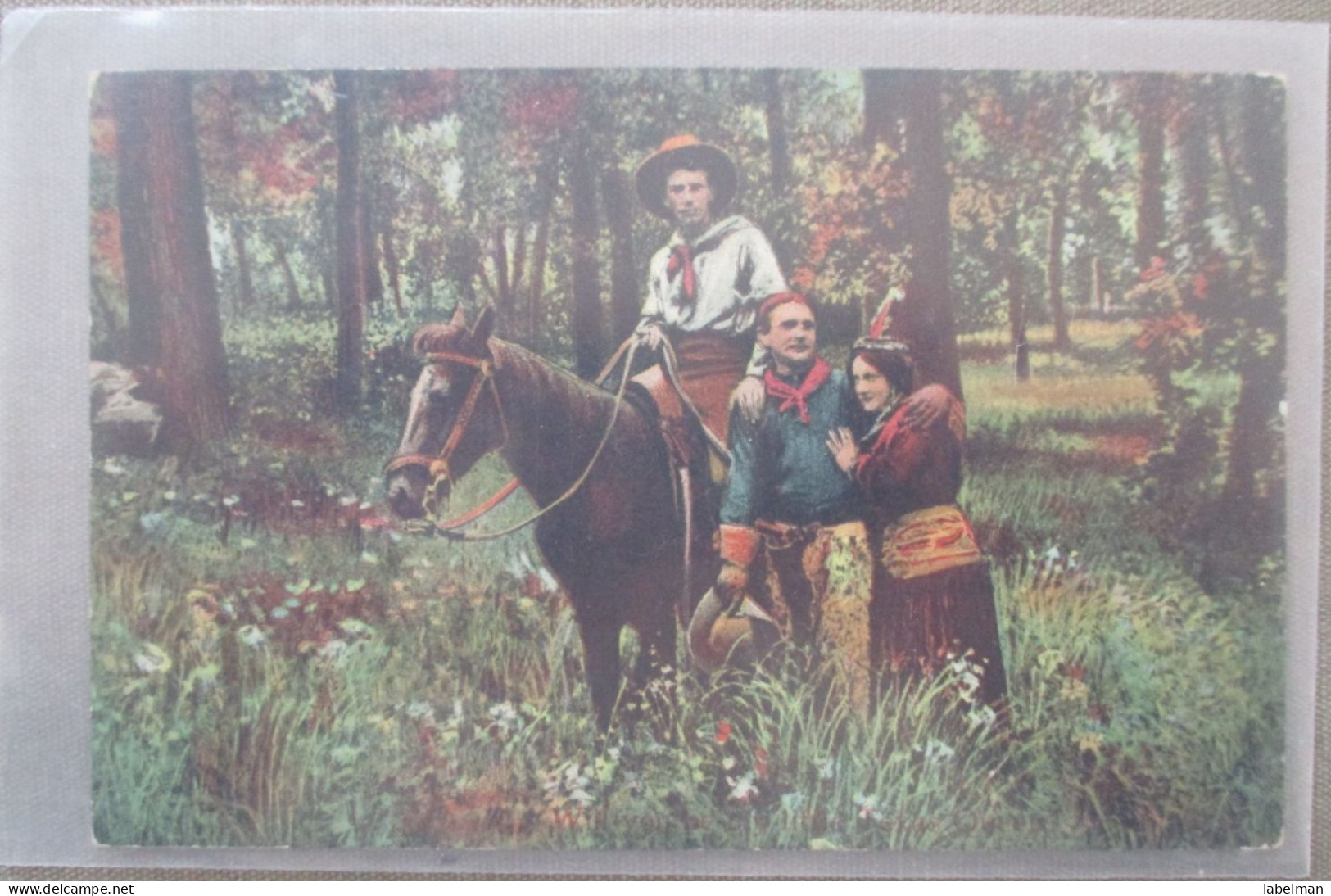 USA FAR WEST COWBOY FOREST HORSE KARTE CARD POSTCARD CARTE POSTALE POSTKARTE CARTOLINA ANSICHTSKARTE - Long Beach